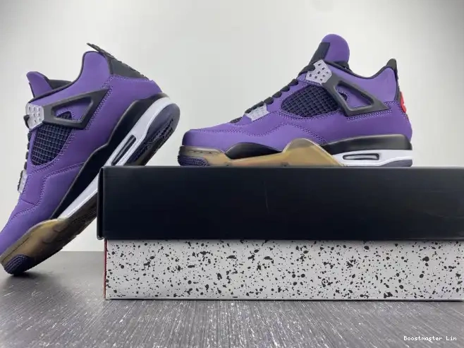 Bmlin shoes 4 (Friends Jordan and 766296 Travis Scott Retro LN4 Family) Purple 0623